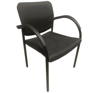Allsteel Black Upholstered Guest Chair W/ Arms