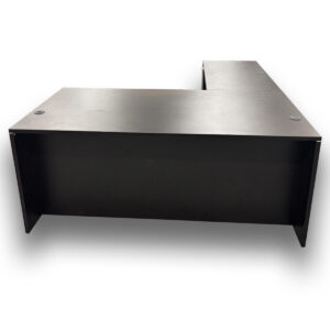Gallery Used 72" W Espresso Laminated L-Shape Desk with BBF & FF Pedestal LH