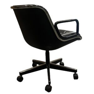 Gallery Used Knoll Pollock Leather Executive Conference Chair in Black 5-Star Base