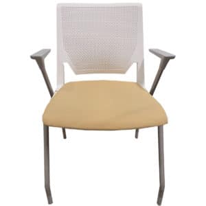 Gallery Haworth Very Series Side Chair With Upholstered Yellow Cushion Seat