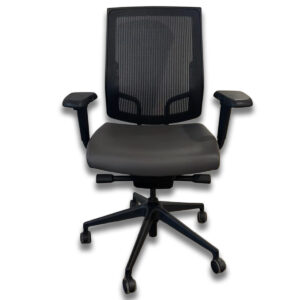 Gallery Used Sit On It Focus Mesh-Back Task Chair with Grey Seat and Black Frame 