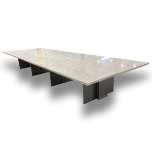 Used 18' Granite Conference Table with Two Power Boxes