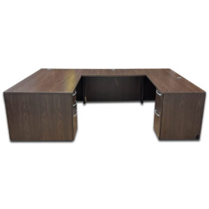 Gallery Used 72" W Kimball U-Shape Desk in Modern Walnut Finish – RH
