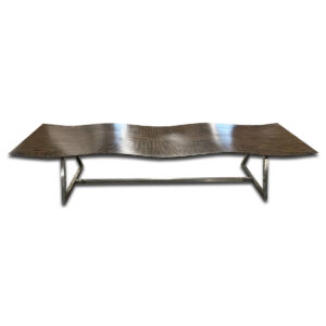 Gallery Used 79" W Woodgrain Top - Metal-Frame Bench