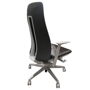 Gallery Used Haworth Fern Executive Task Chair – Black Mesh & Vinyl