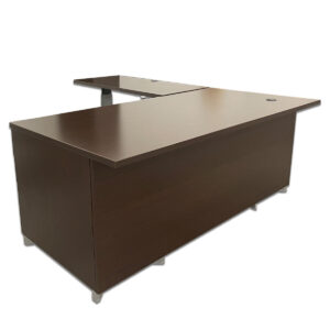 Gallery Used National Epic 72" W L-Shape Desk W/ 48" W Sit-Stand Return – Espresso - LH