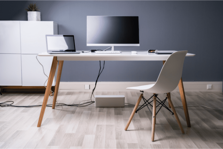 Office desk with set up