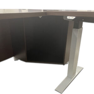 Gallery Used National Epic 72" W L-Shape Desk W/ 48" W Sit-Stand Return – Espresso - RH