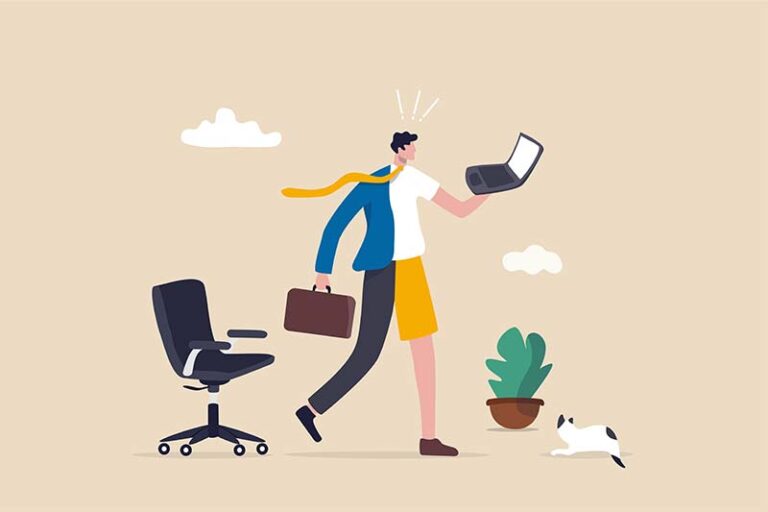 hybrid work from home go to office