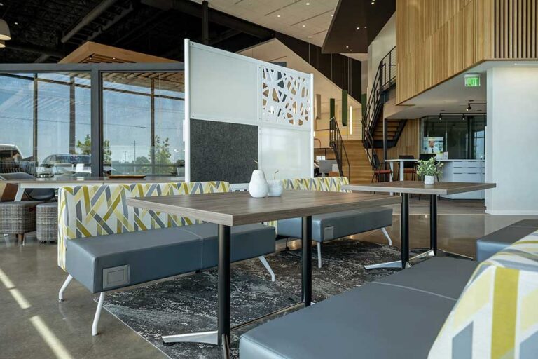image of office bench seating